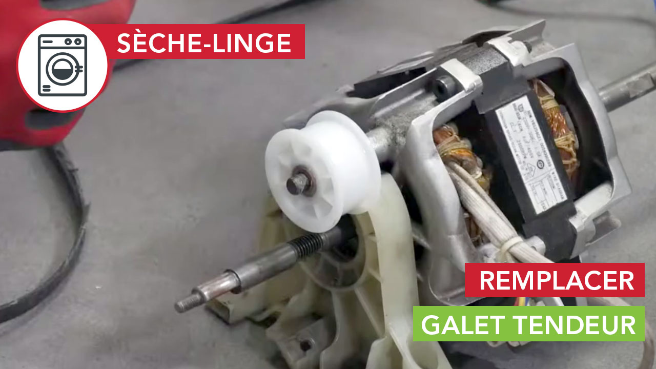 Remplacer les galets tendeur d'un sèche-linge