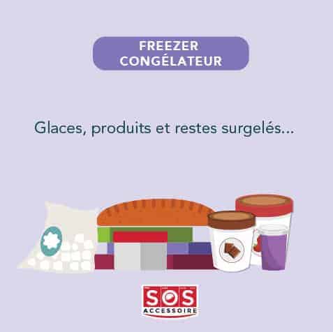 Les aliments à ranger dans le freezer/congélateur