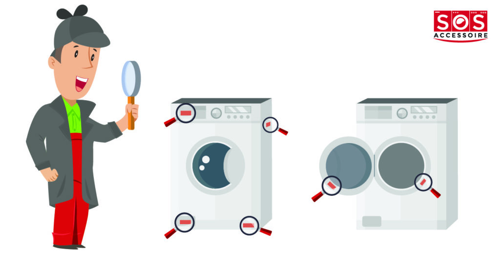 Où trouver la plaque signalétique d'un lave-linge frontal ?
