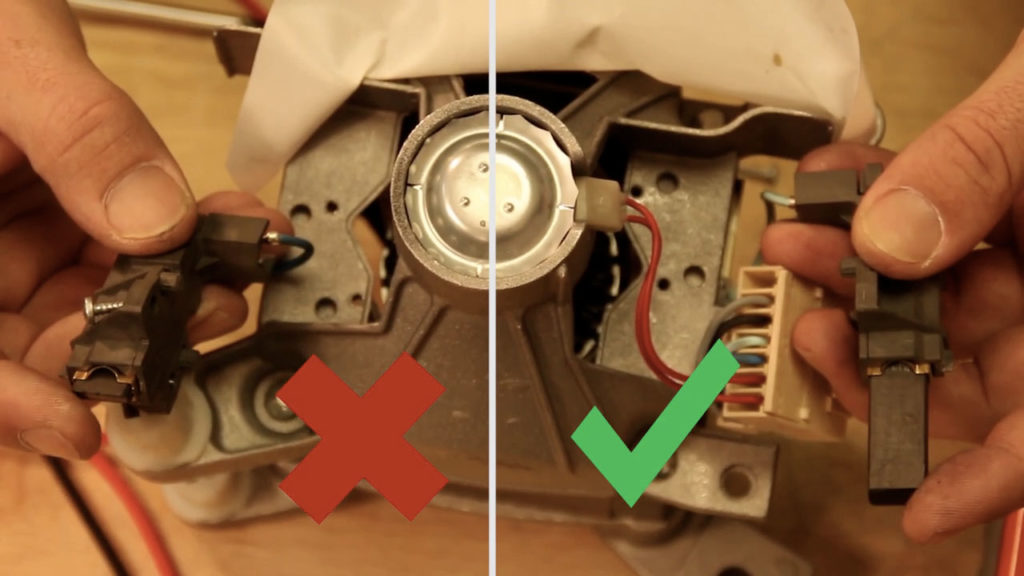 Vérifiez la taille des charbons moteurs