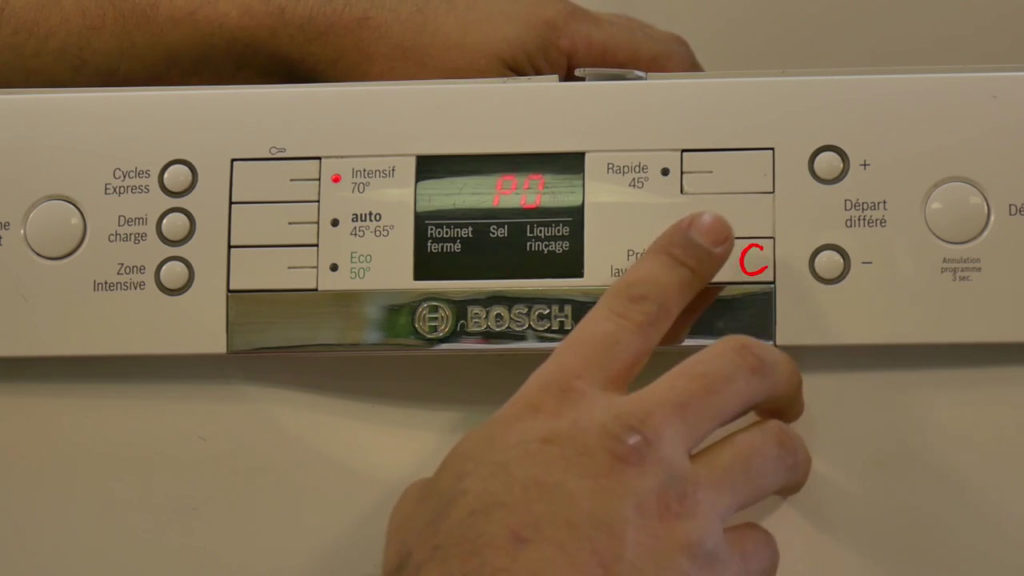 Appuyer sur le bouton C