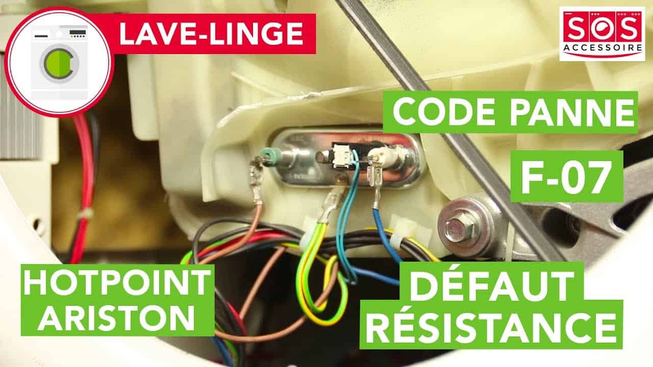 Lavelinge Hotpoint Ariston comment résoudre le code F07 — free download
