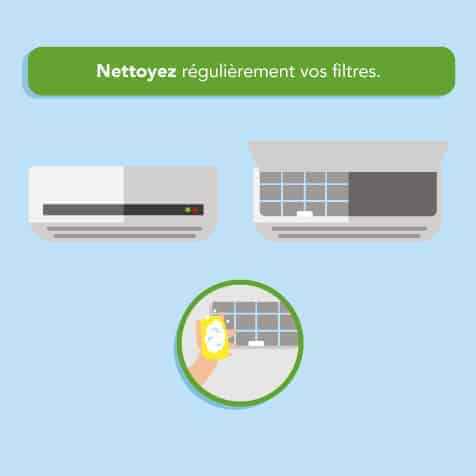 Nettoyer régulièrement les filtres