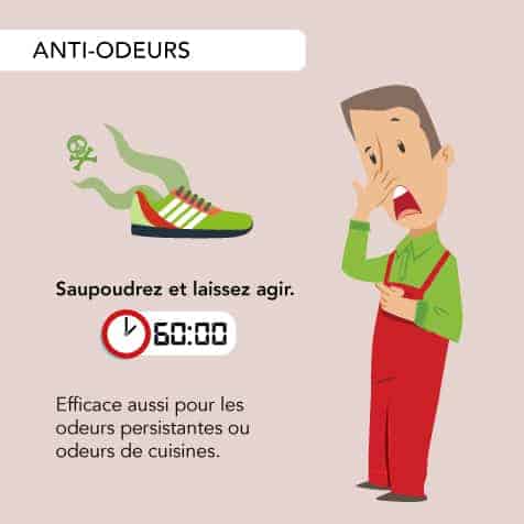 supprimes les mauvaises odeurs persistantes