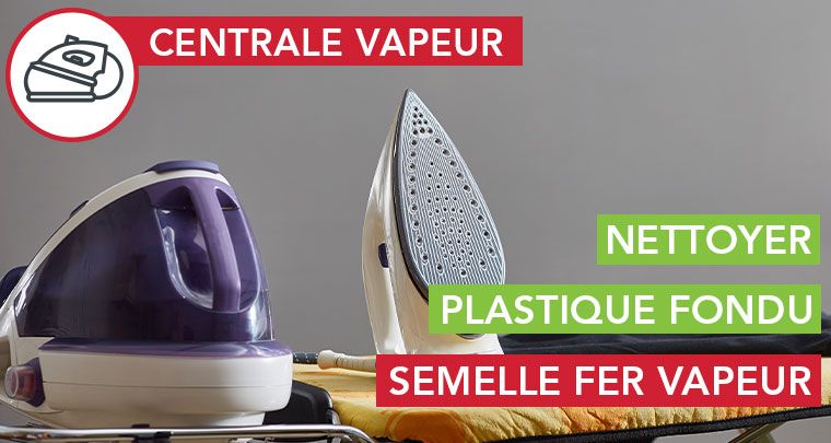 Nettoyer du plastique fondu sur la semelle du fer vapeur