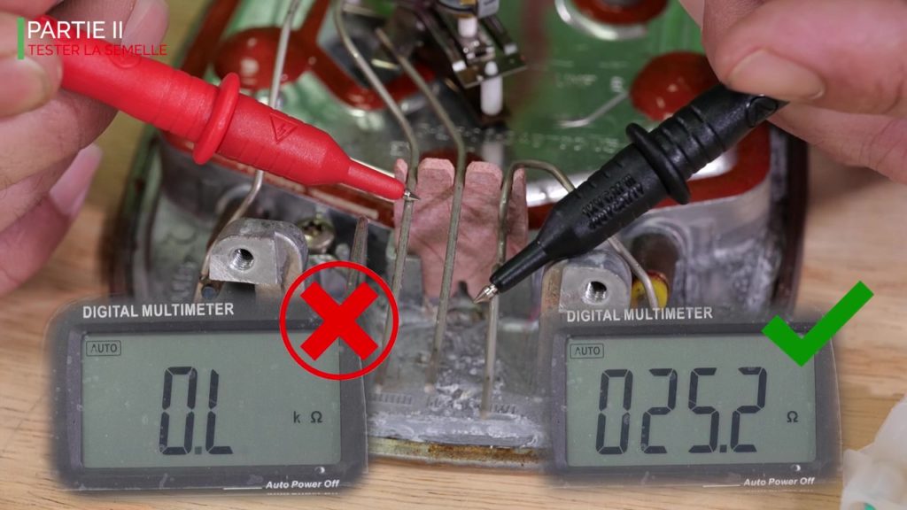 Contrôler la valeur ohmique de la résistance de la semelle de votre fer vapeur