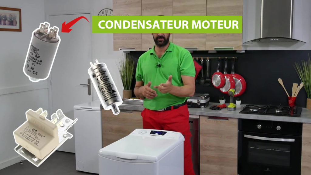 Les trois condensateurs du sèche-linge Vedette