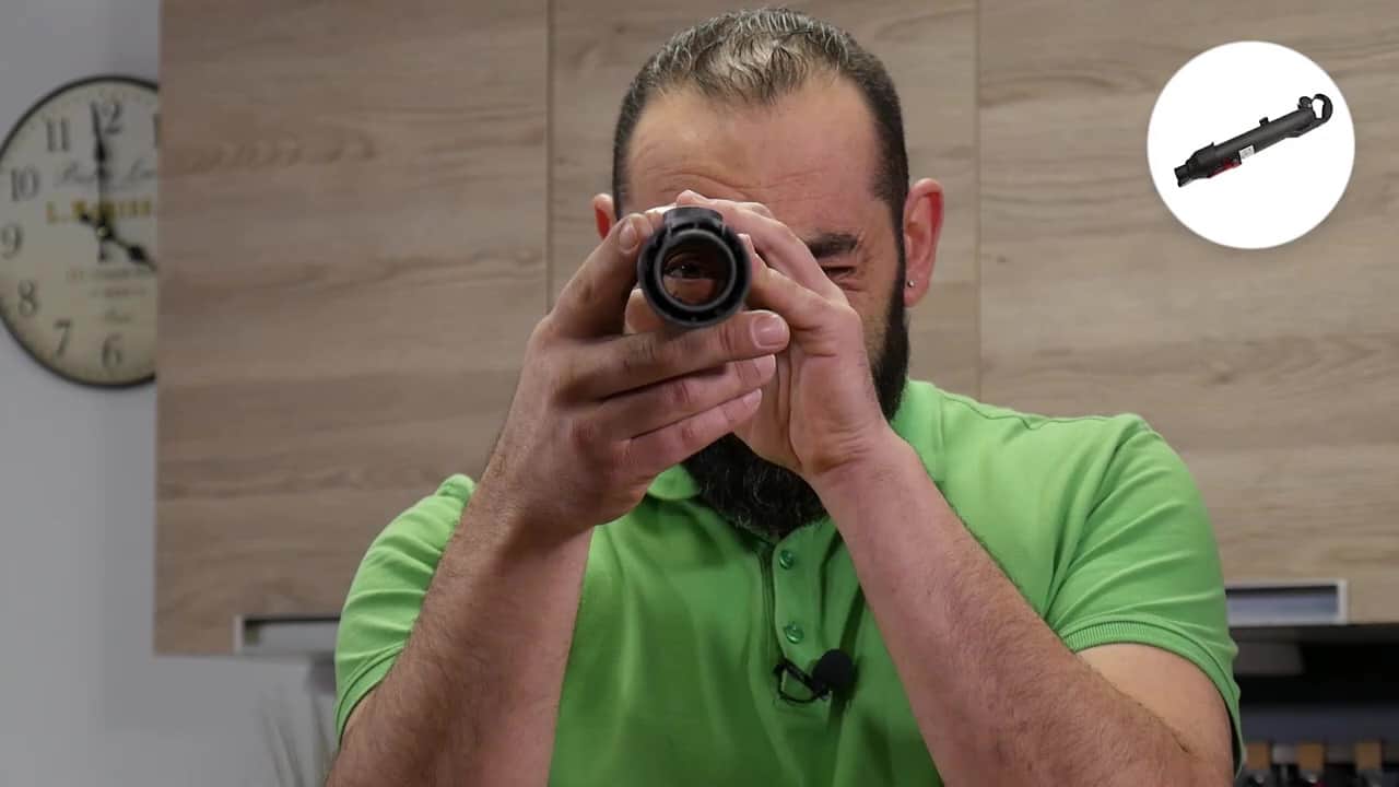 regarder dans le bras télescopique si rien ne gêne