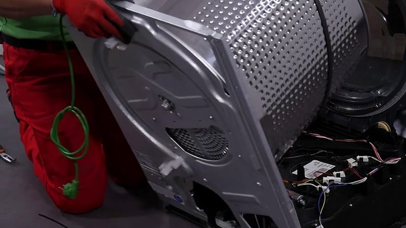 Remontage du tambour et panneau arrière