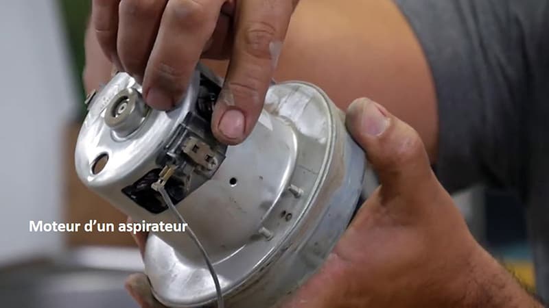 Moteur d'un aspirateur traîneau