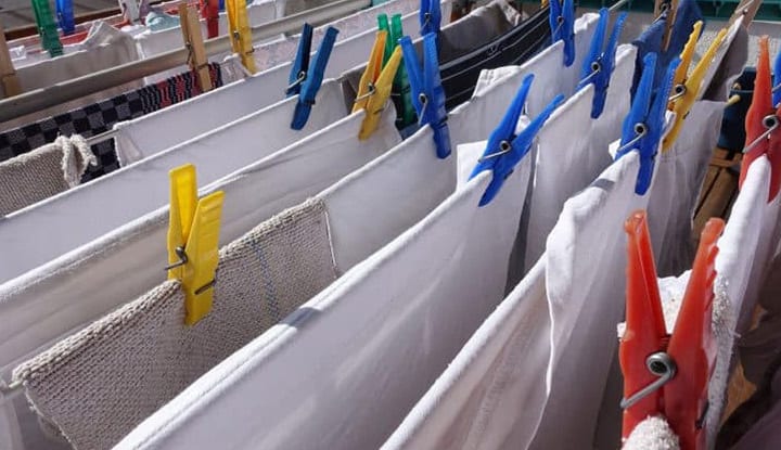 Séchage des serviettes de bain