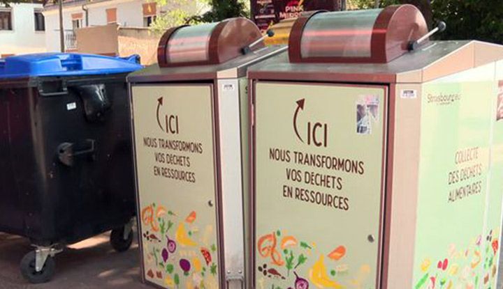 Borne de collecte des déchets alimentaires