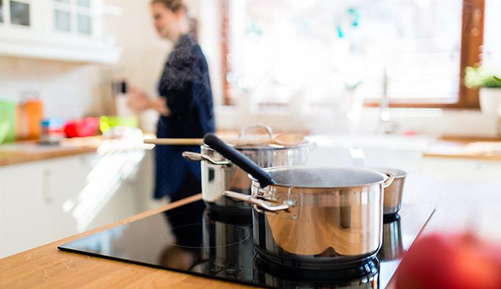 Vapeur qui sort d'une casserole