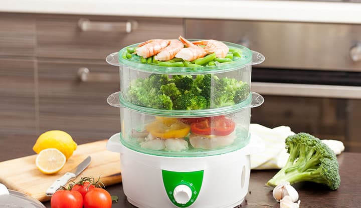 aliments-cuiseur-vapeur Cuiseur vapeur avec aliments