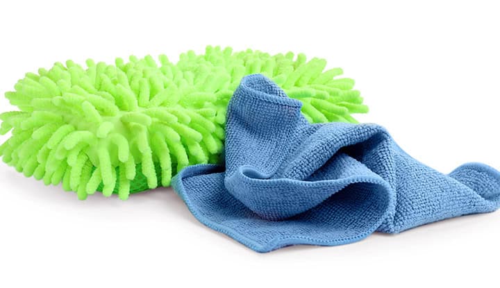 Gant chenille et tissu microfibre pour nettoyer l''écran TV