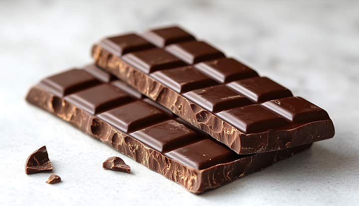 tablettes de chocolats noirs