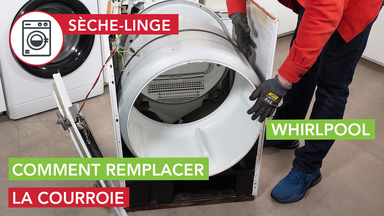 Comment remplacer la courroie d'un sèche-linge Whirlpool ?