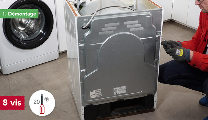 demonter-tole-arrière-seche-linge Démonter la tôle arrière du sèche-linge