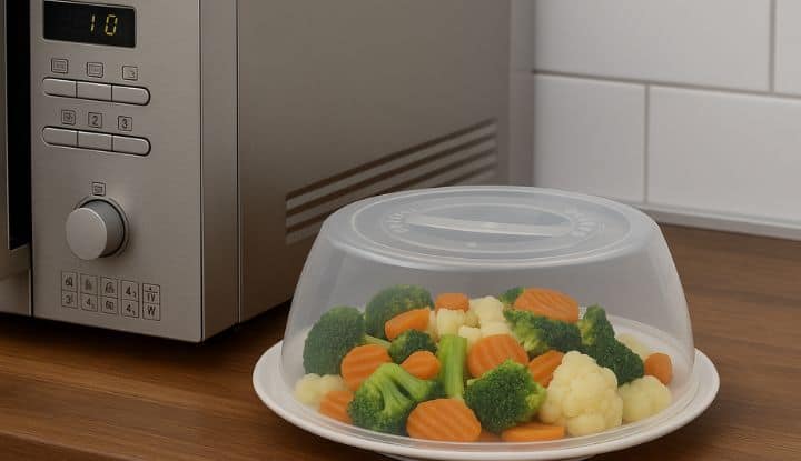 CLOCHE Micro-ondes Mettre une cloche sur un plat avant de l'insérer au micro-ondes